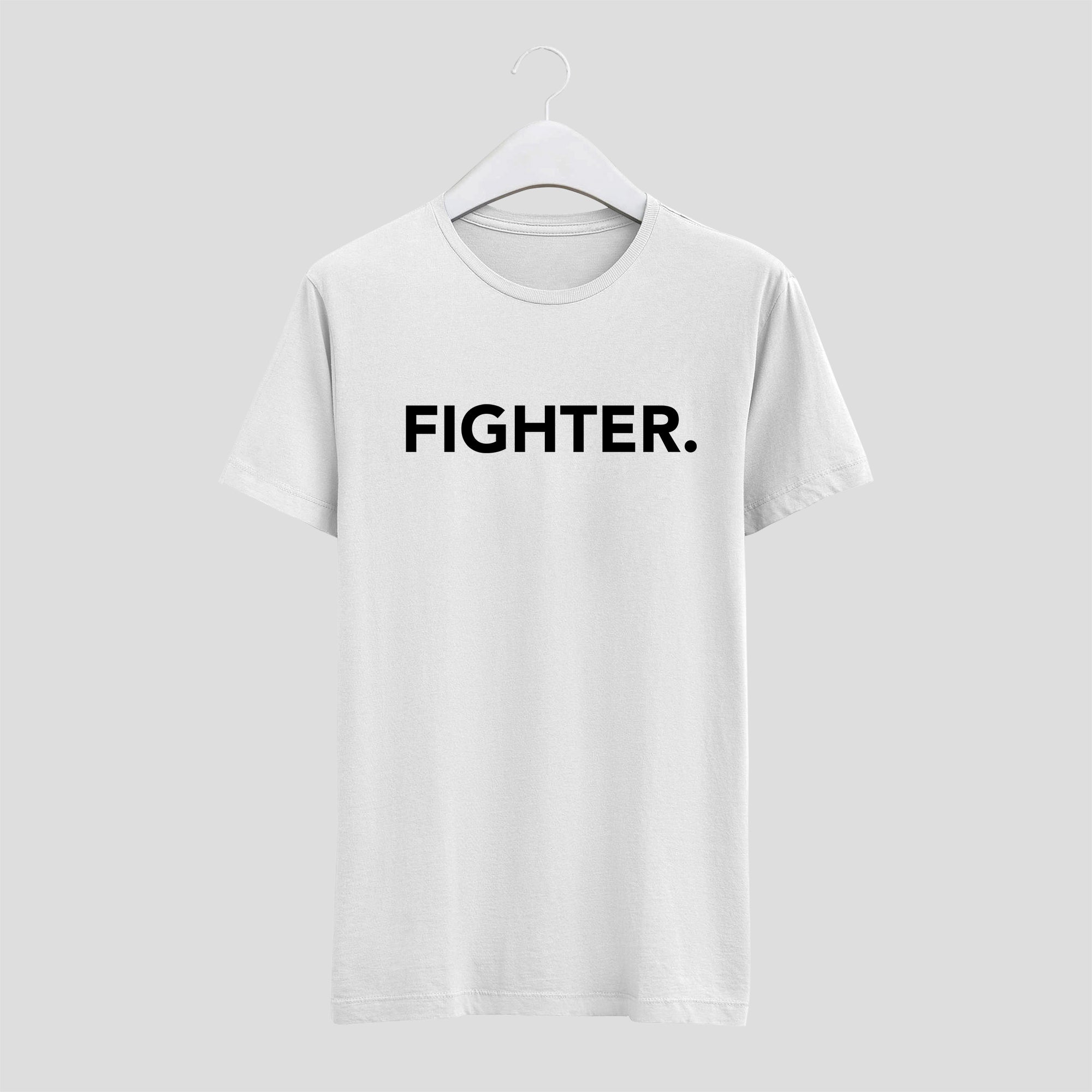camiseta fighter hombre luchador blanca