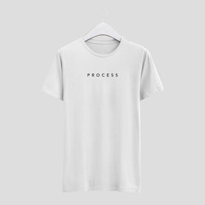camiseta process ama el proceso minimalista hombre blanca