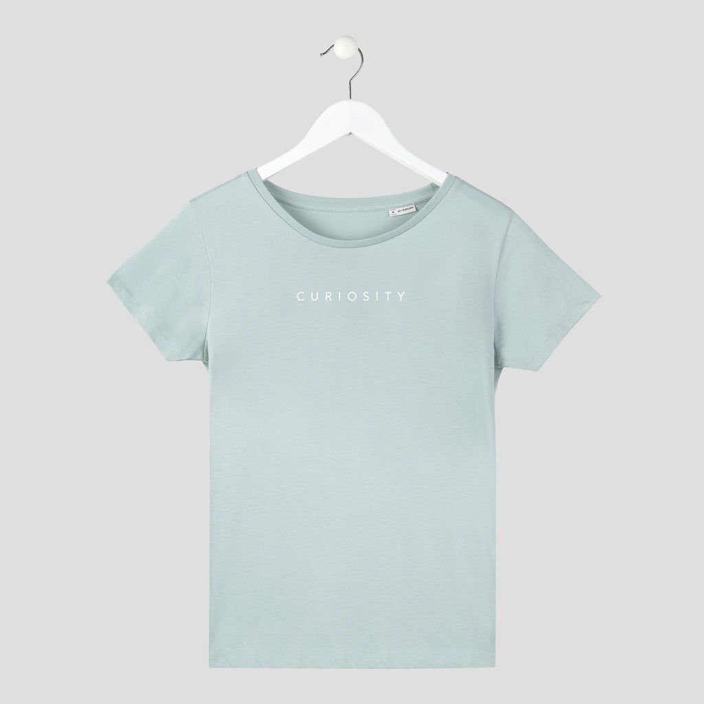 camiseta curiosidad curiosity minimal mujer color verde
