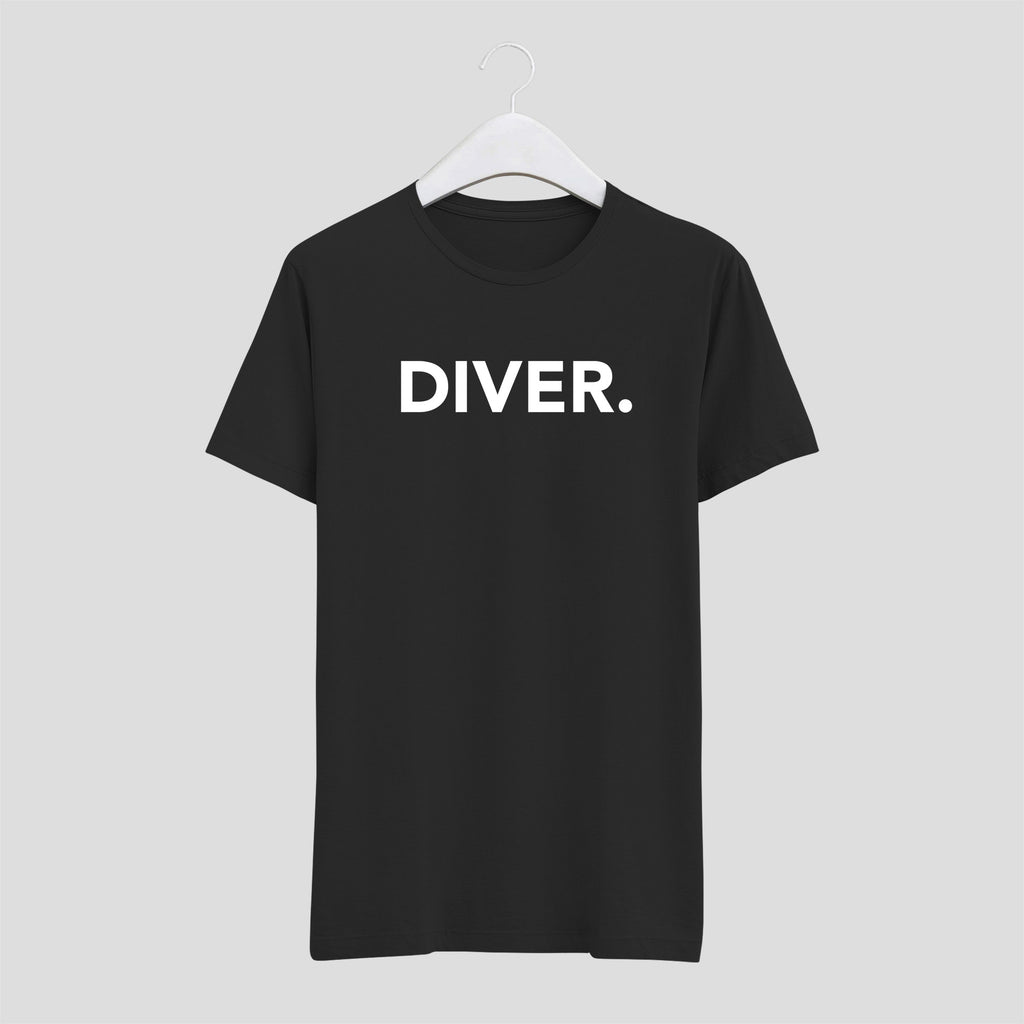 camiseta diver buceador hombre negra