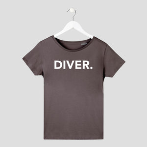 camiseta diver buceadora mujer color gris