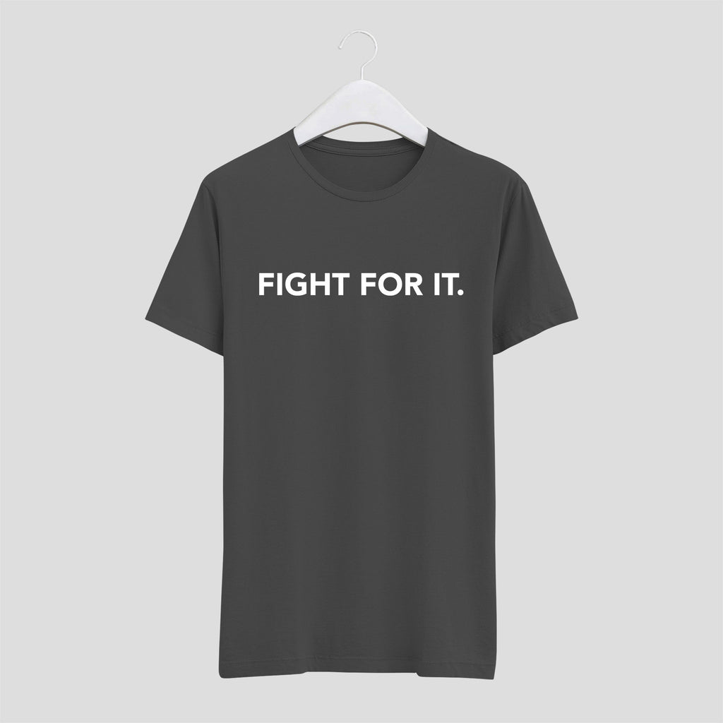 camiseta fight for it hombre gris