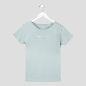 camiseta limitless sin límites minimalista mujer verde