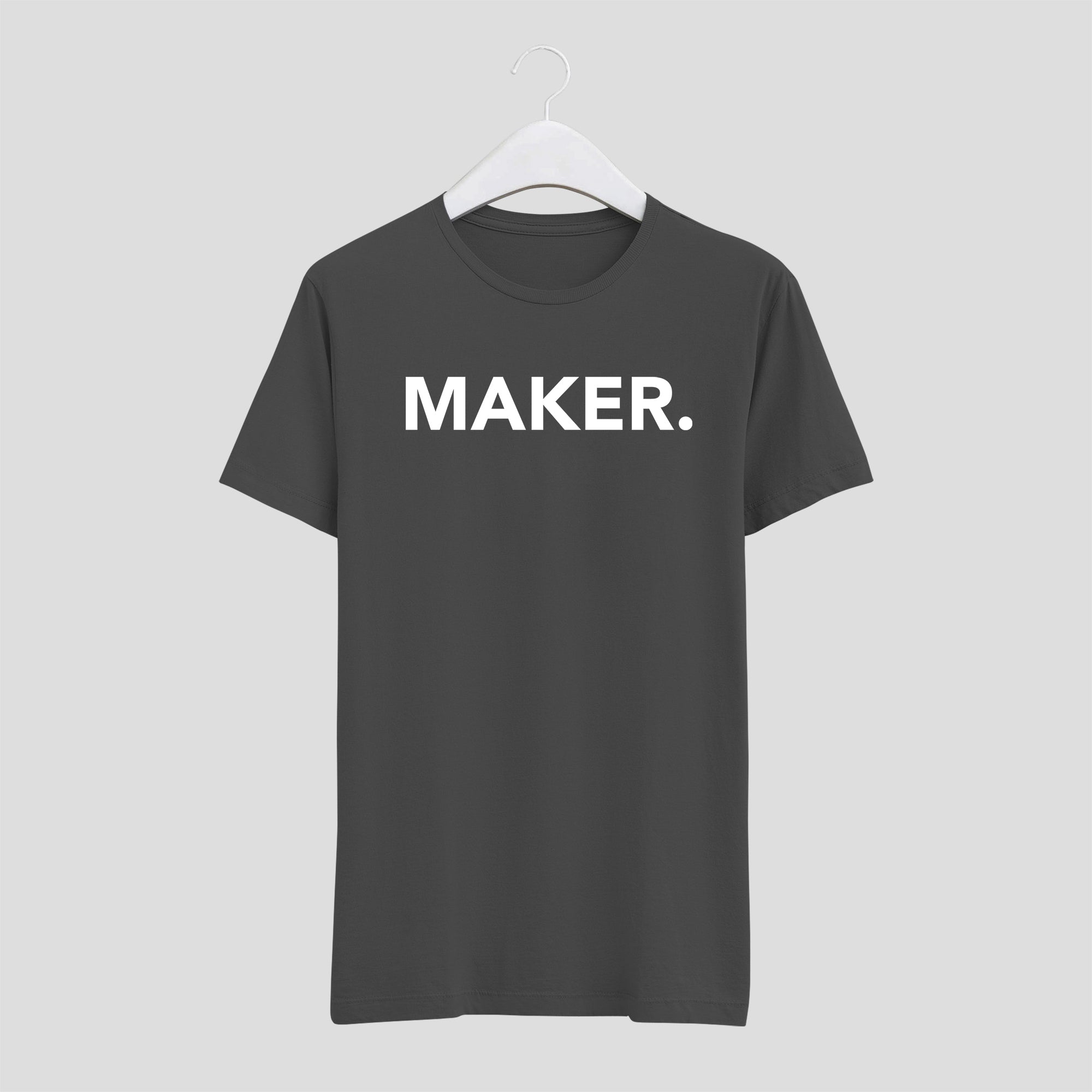 camiseta makers emprendedores gris hombre