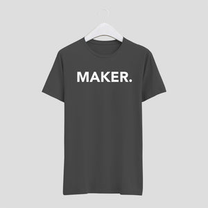 camiseta makers emprendedores gris hombre