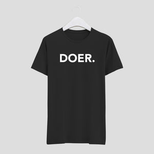 camiseta minimalista doer para los hacedores negra
