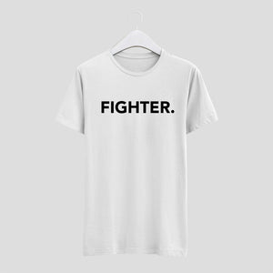 camiseta fighter hombre luchador blanca