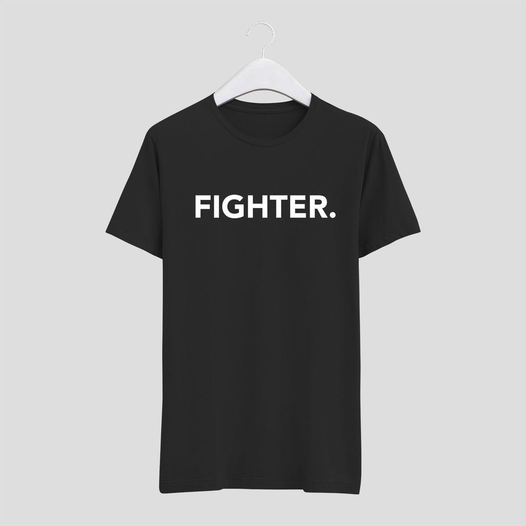 camiseta fighter hombre luchador negra