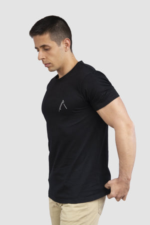 Camiseta negra minimalista hombre