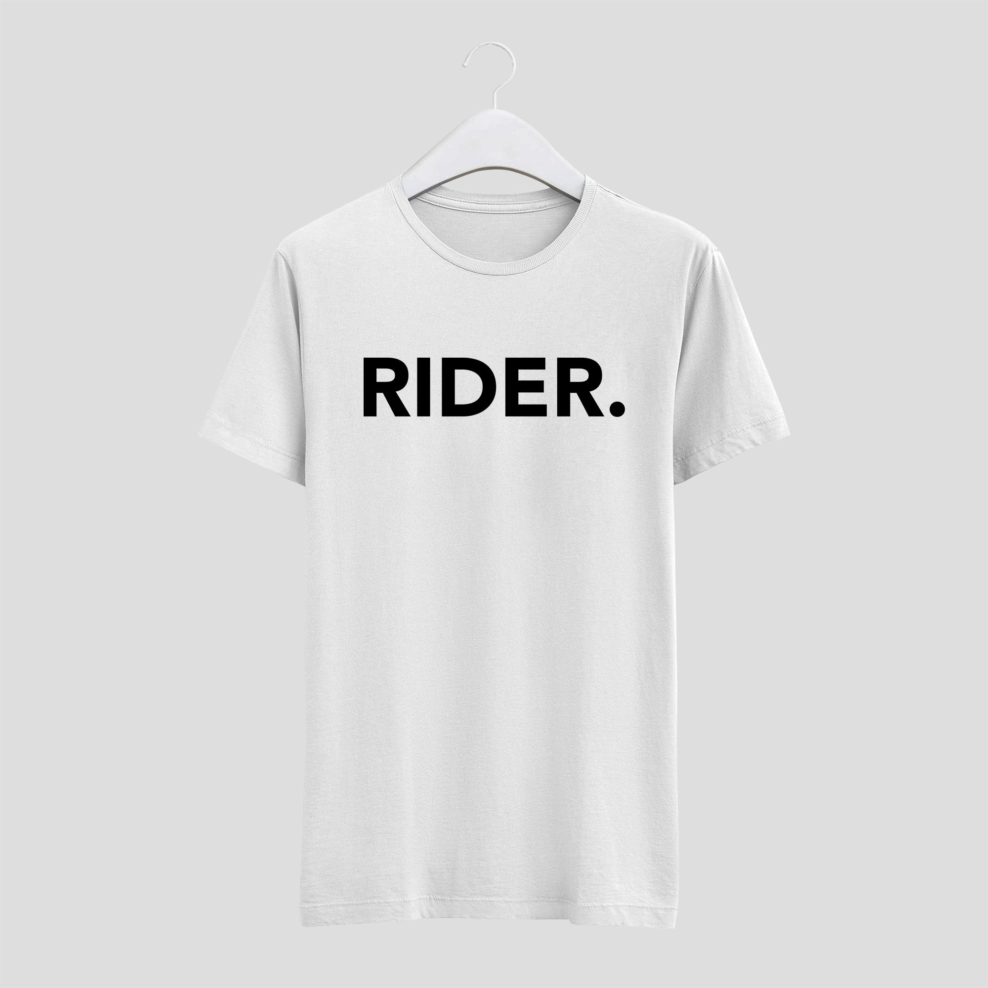 camiseta rider motero ciclista o skater hombre blanca