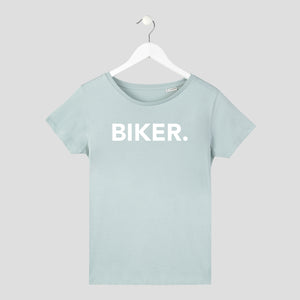 camiseta motera minimalista mujer verde