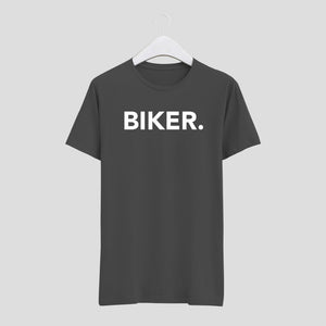 camiseta motorista biker hombre gris