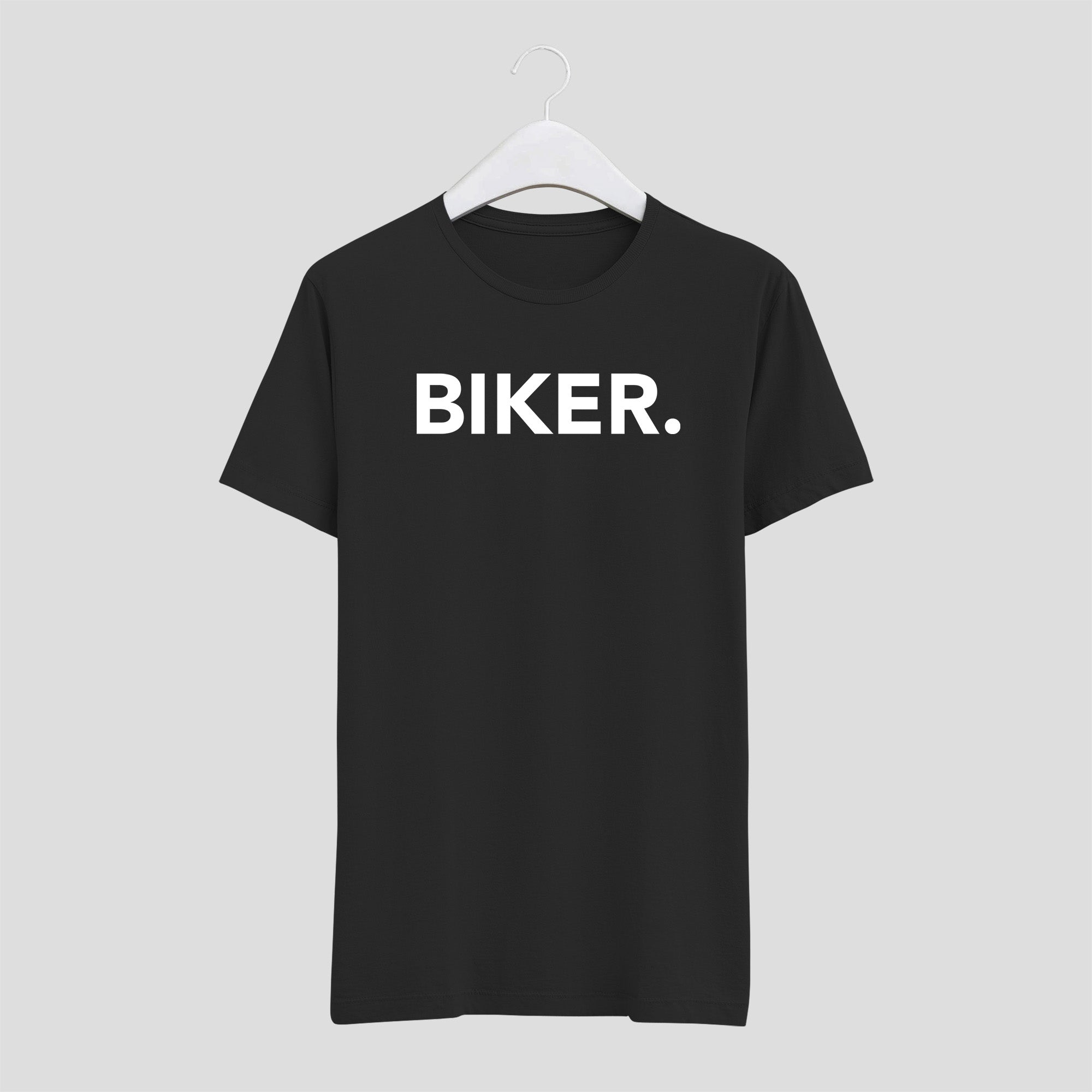 camiseta motorista biker hombre negra