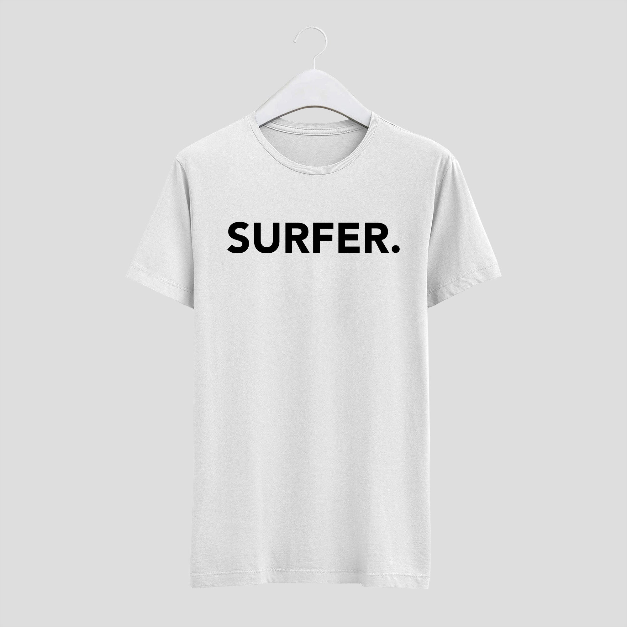 camiseta surf hombre blanca sostenible