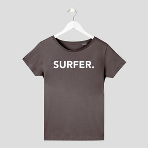 camiseta surf mujer sostenible gris