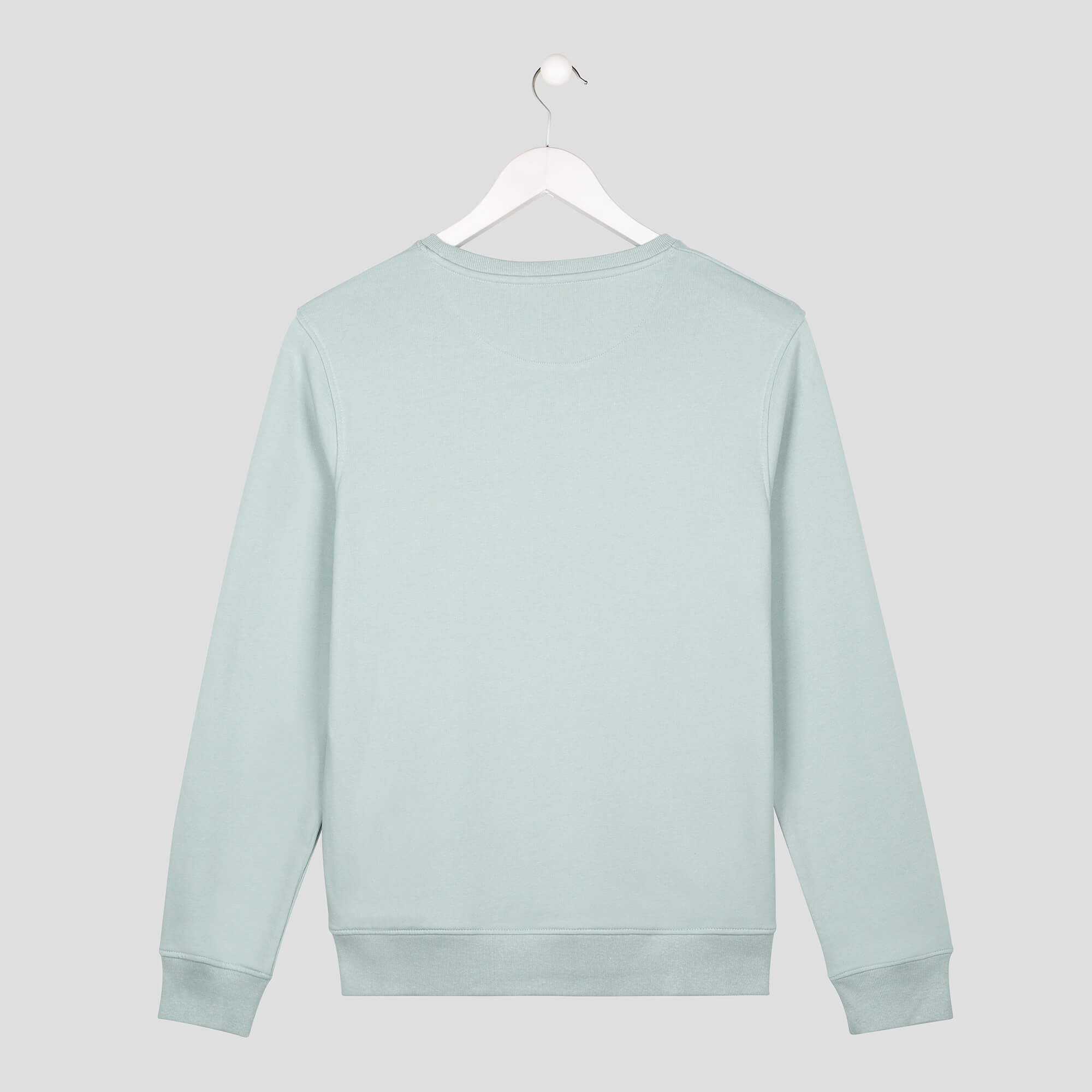 sudadera all right todo irá bien minimalista unisex verde espalda