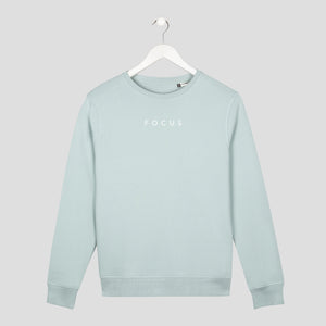 sudadera focus concentración minimalista unisex verde