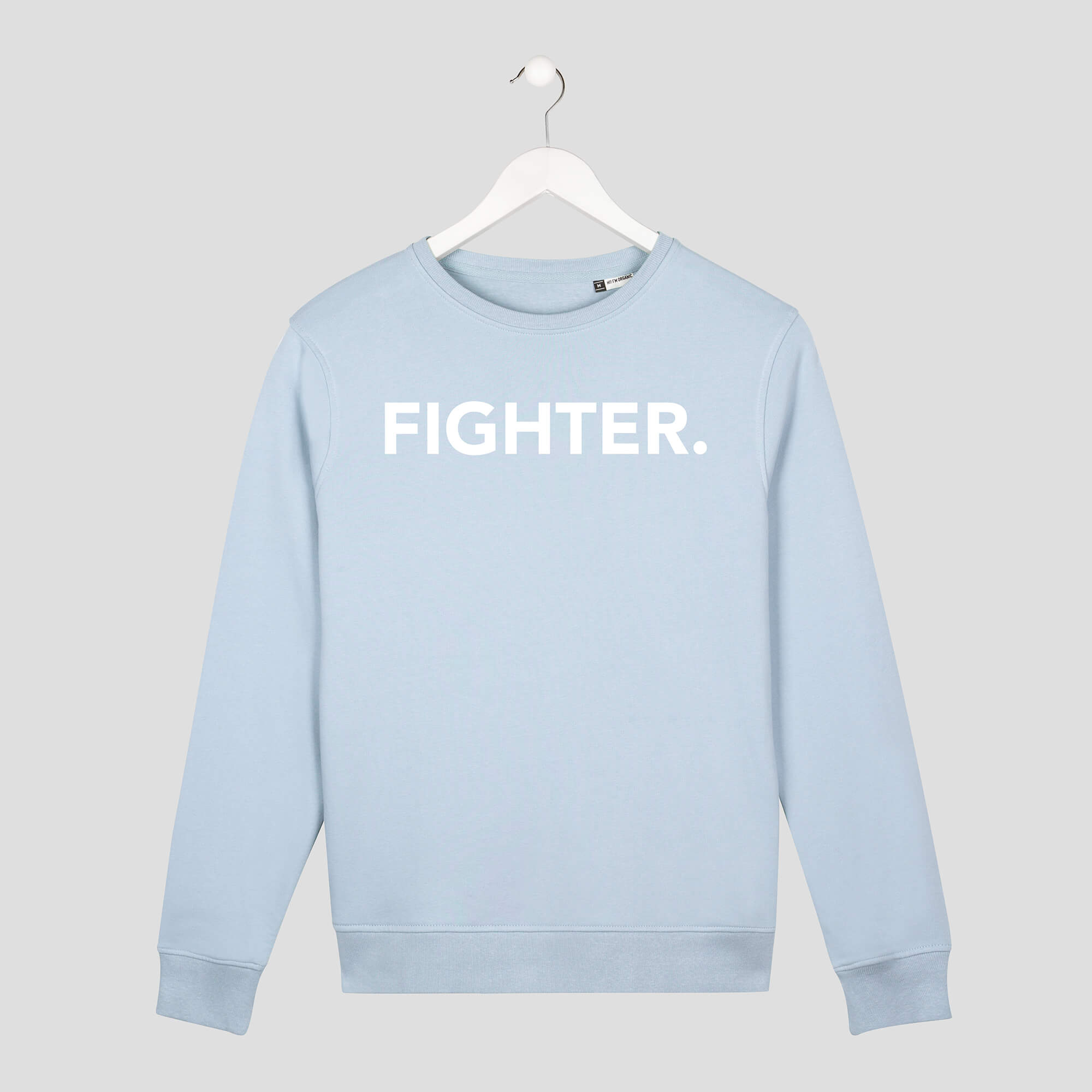 Sudadera minimal fighter color azul frente