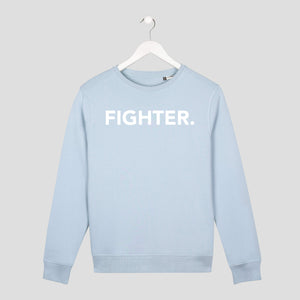 Sudadera minimal fighter color azul frente