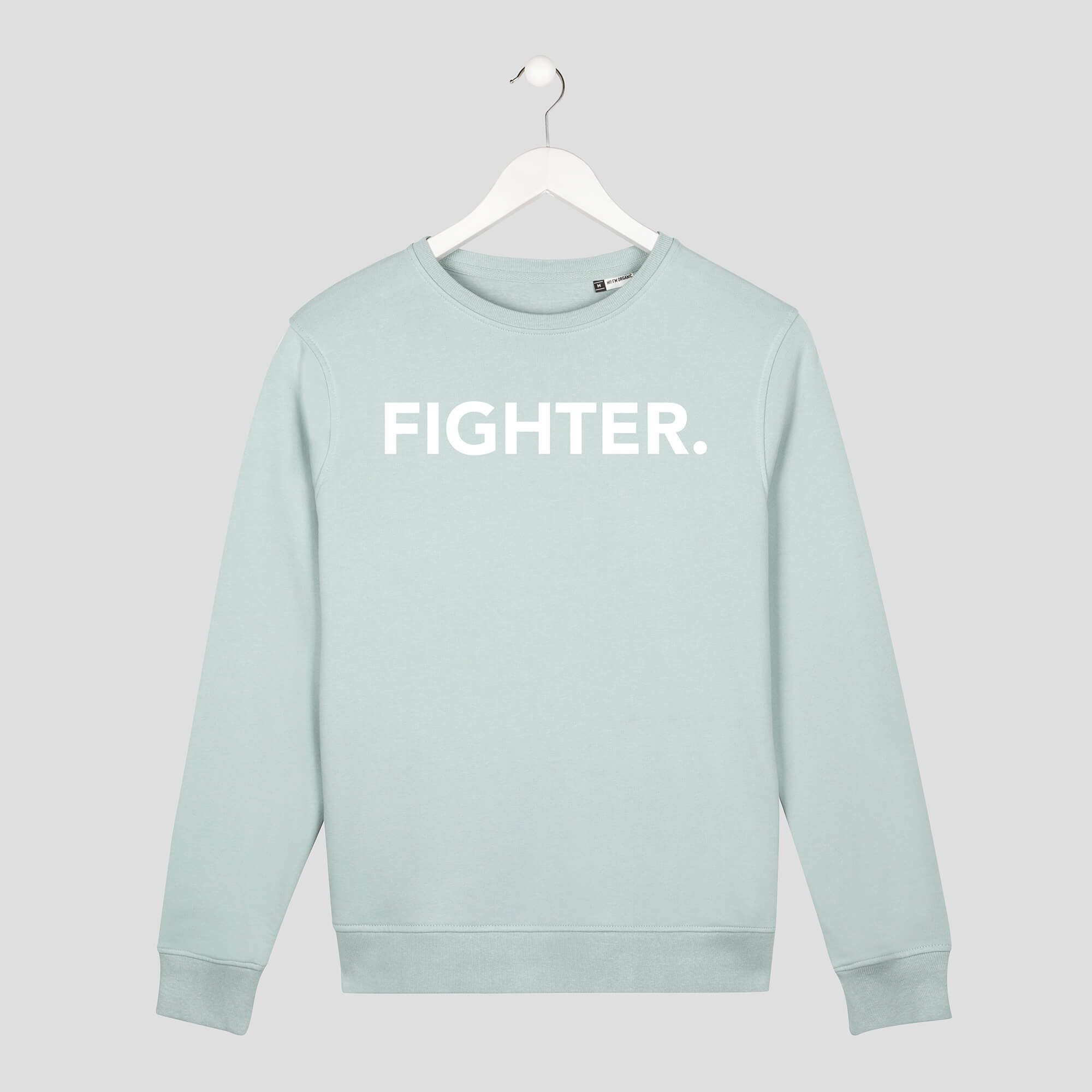 Sudadera minimal fighter color verde frente