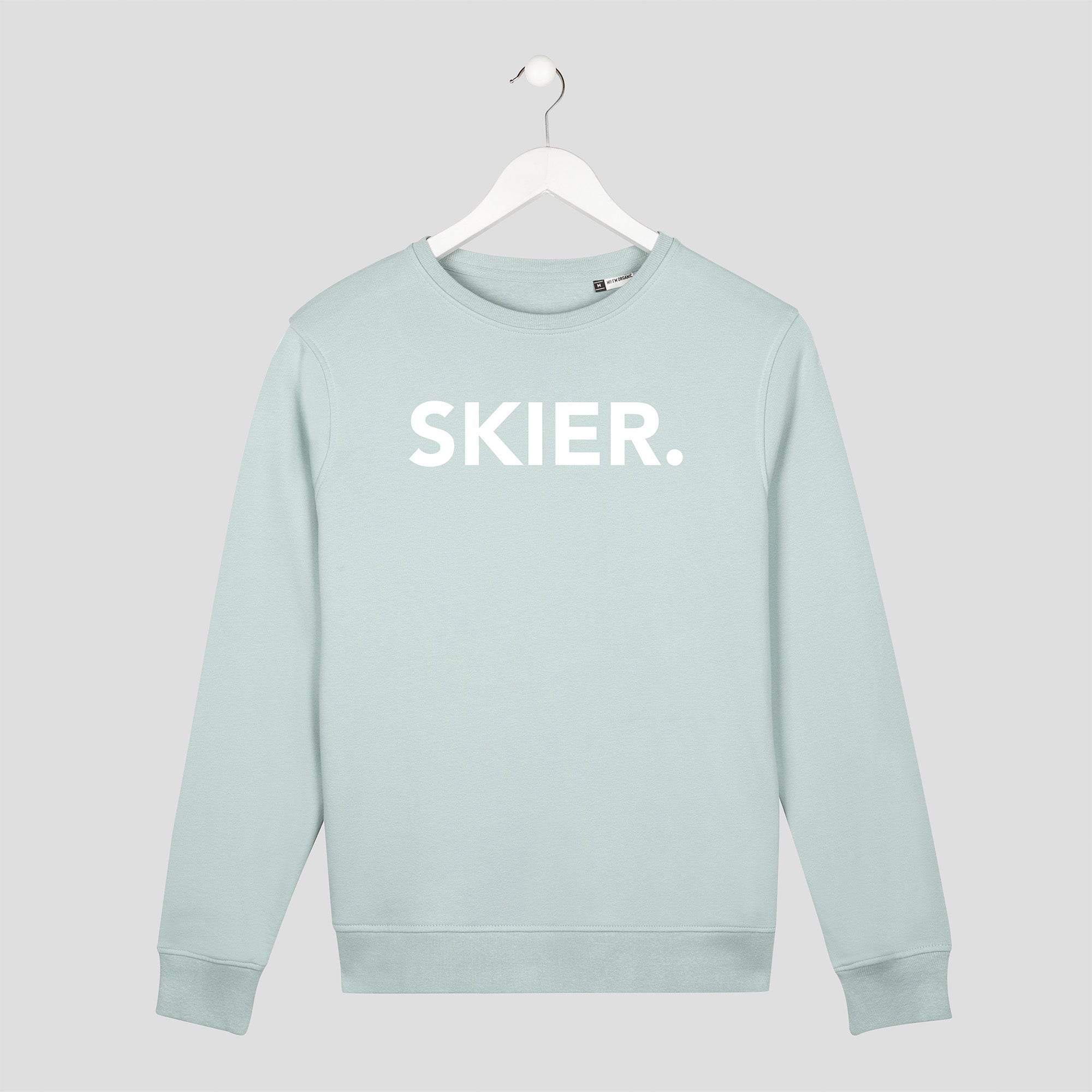 sudadera minimal ski verde organica