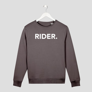 Sudadera gris rider minimal delante