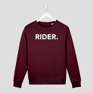 Sudadera rider minimal sin capucha burdeos