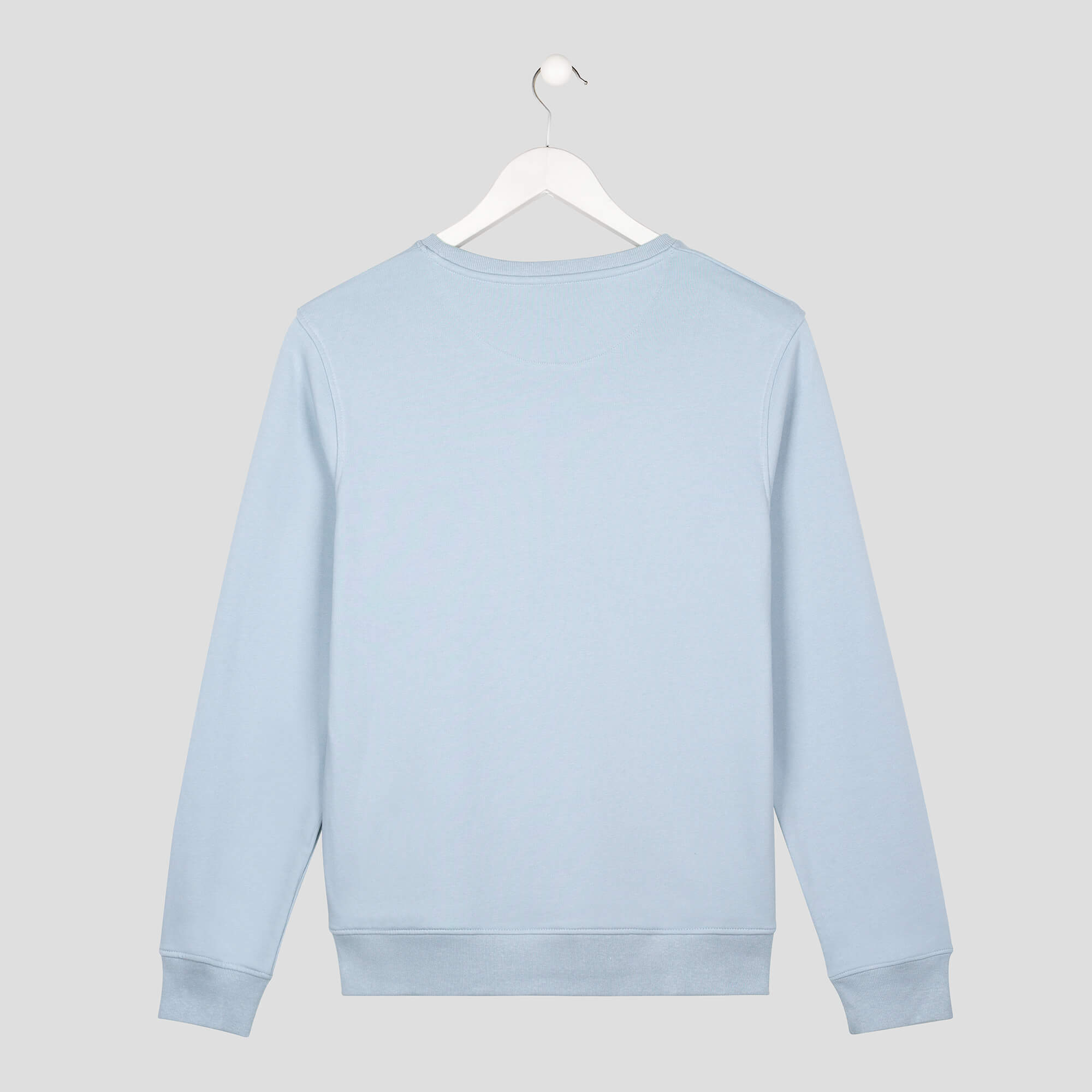 sudadera all right todo irá bien minimalista unisex azul espalda