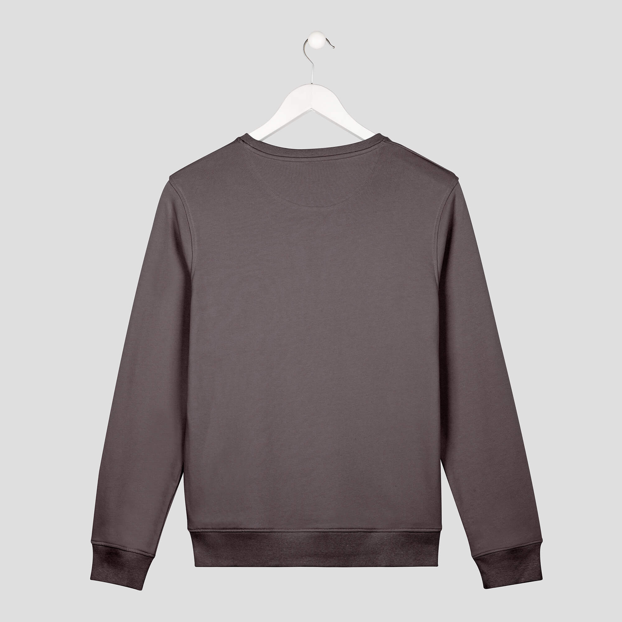 sudadera all right todo irá bien minimalista unisex gris espalda