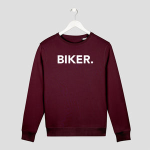 sudadera motero biker unisex granate