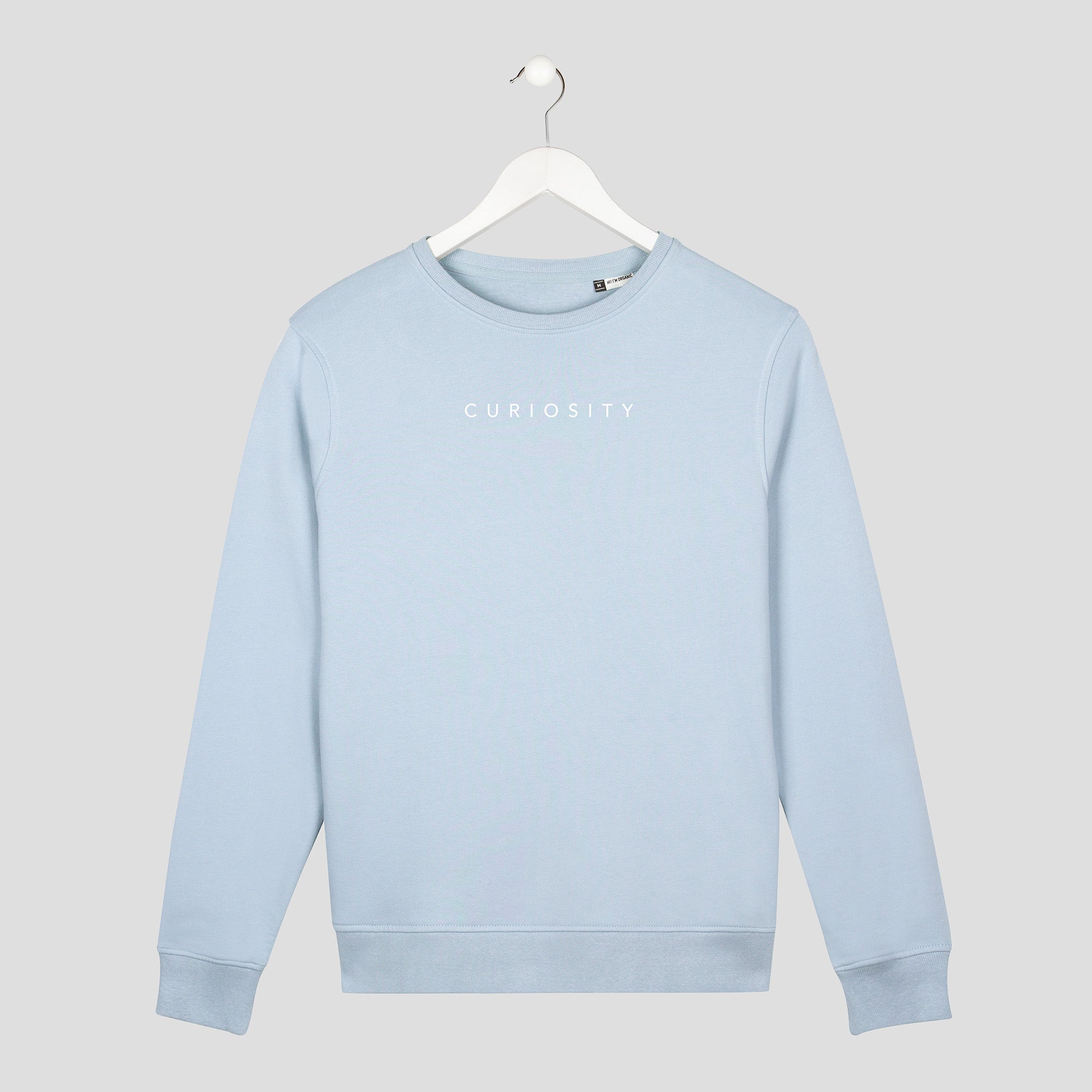 sudadera curiosidad minimal curiosity unisex azul