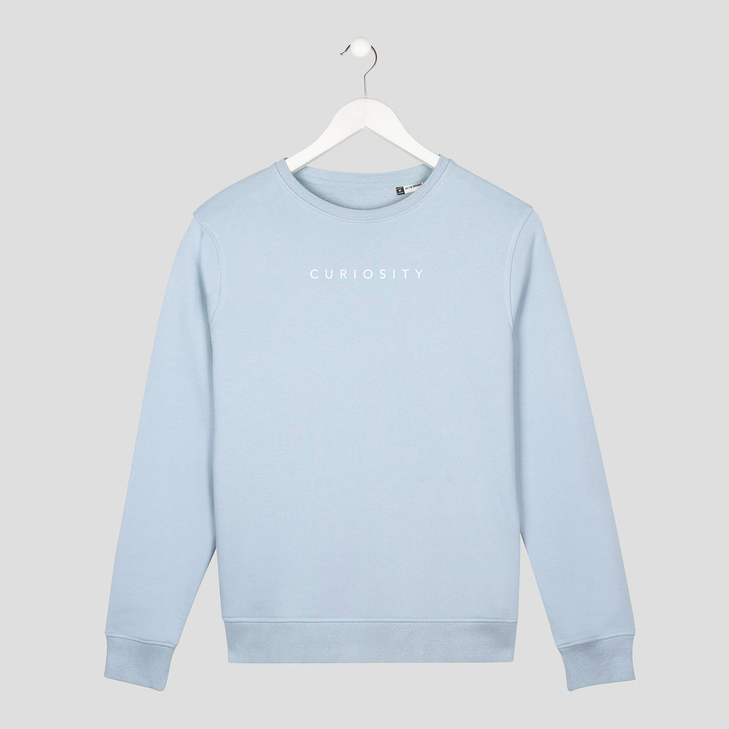 sudadera curiosidad minimal curiosity unisex azul