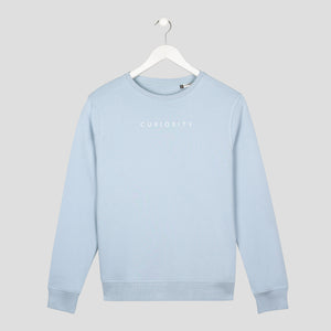 sudadera curiosidad minimal curiosity unisex azul