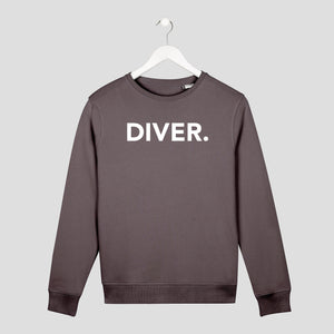 sudadera diver buceador gris algodon organico