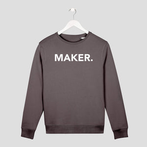 sudadera maker emprendedores gris unisex