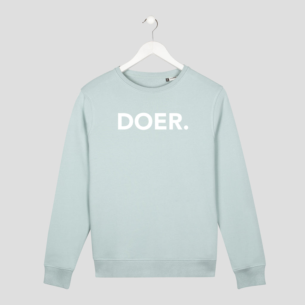 sudadera minimalista doer para emprendedores unisex verde