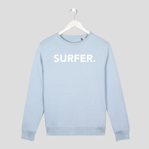 sudadera surf hombre y mujer sostenible azul minimalista